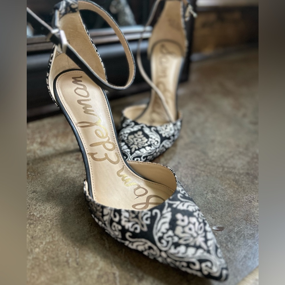 Sam Edelman Black and Gold High Heels